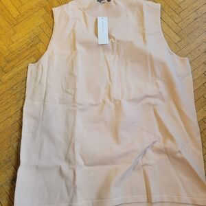 Ann Taylor Blush Pink Mock Neck Sleeveless Tank